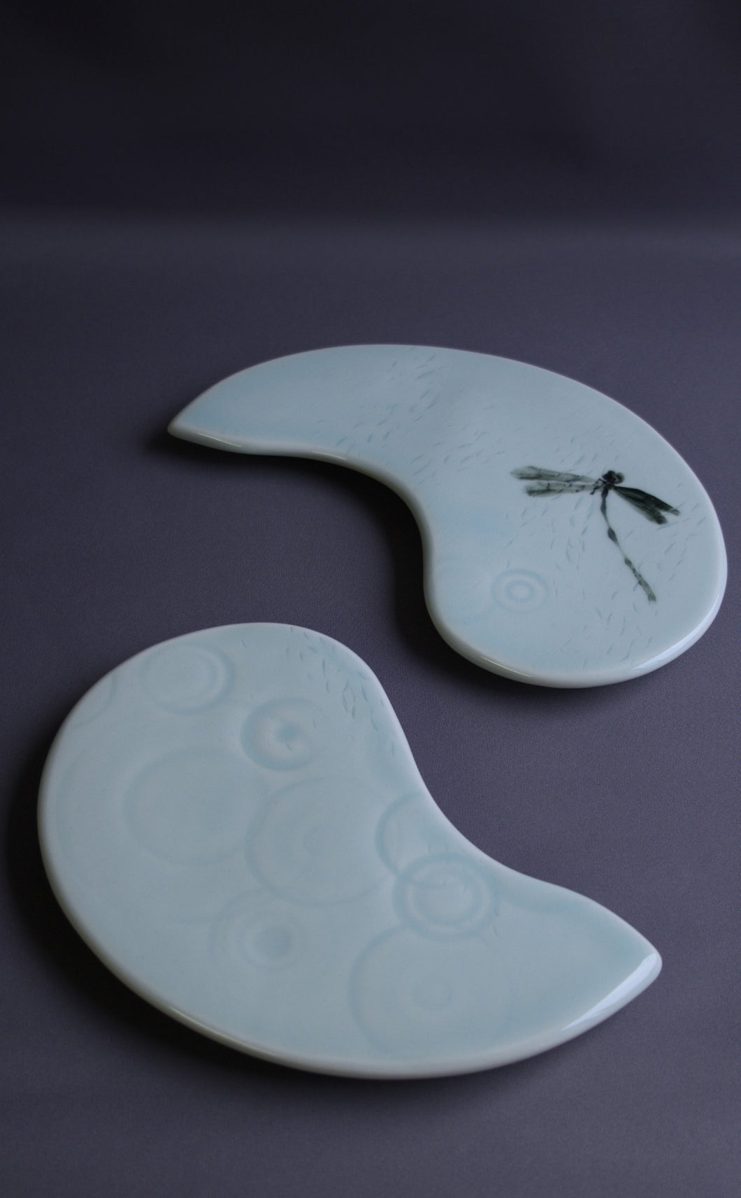 Tian Ceramics | A Pair of Plates/Display Boards  | Conjoint - Rain