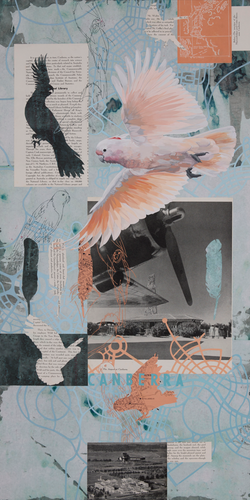 Liz Faul | Neither Here Nor There | Mixed Media | Fairbairn (Crowded Skies)