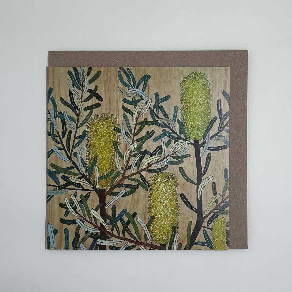 Irina Nazarova | greeting card 10| Silver Banksia