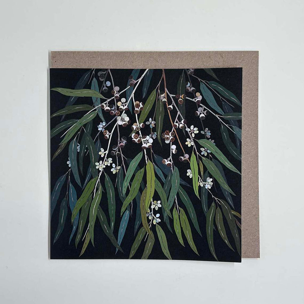 Irina Nazarova | greeting card 7 | Eucalyptus with seed pods
