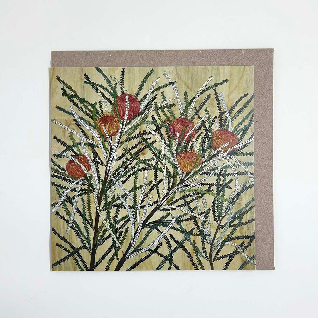 Irina Nazarova | greeting card 3 | Showy Dryandra