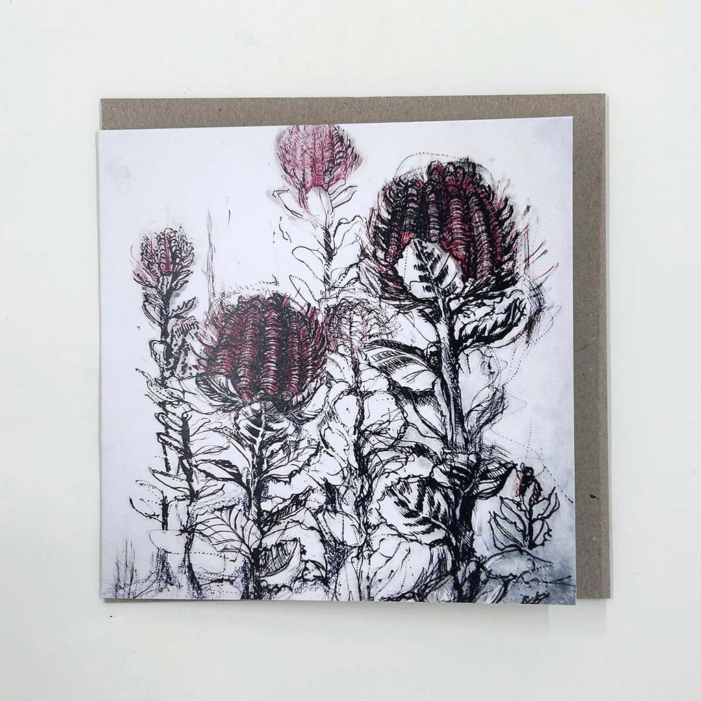 Jo Hollier | art cards | Creek walks 1, card 1