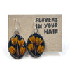 Irina Nazarova | Earrings | Yellow flower – oval