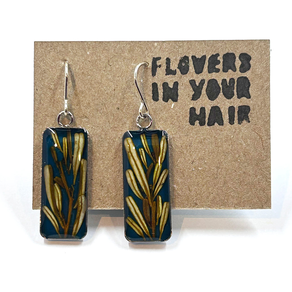 Irina Nazarova | Earrings | Spiky leaves – rectangle