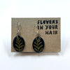 Irina Nazarova | Earrings | Fern on black