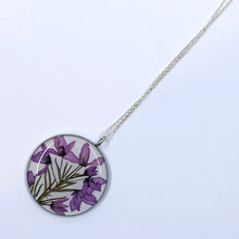 Load image into Gallery viewer, Irina Nazarova | Pendant | Purple petals on white