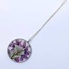 Irina Nazarova | Pendant | Purple petals on white