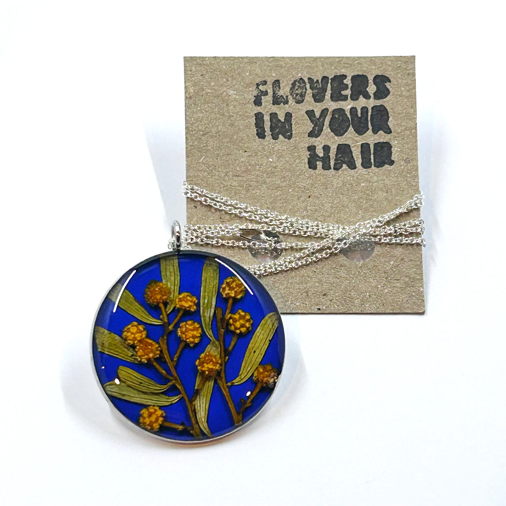Irina Nazarova | Pendant | Wattle on blue