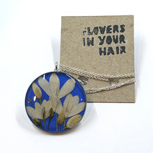 Load image into Gallery viewer, Irina Nazarova | Pendant | White petals on blue