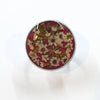 Irina Nazarova | Ring | Cream flowers on red