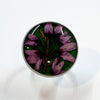 Irina Nazarova | Ring | Purple petals on green