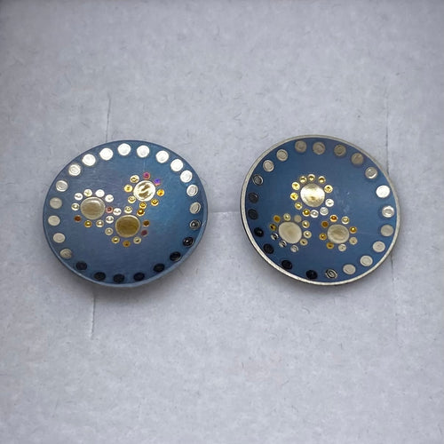 Sarah Augusta Murphy | Earrings | Shine Dome Blue Flower, Gift Box