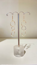 Load image into Gallery viewer, Clewdoodle | Earrings | Silver Hammered Triple Ring Earrings