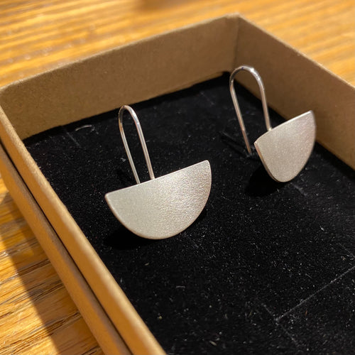 Clewdoodle | Earrings | Silver Sandpaper Texture earrings