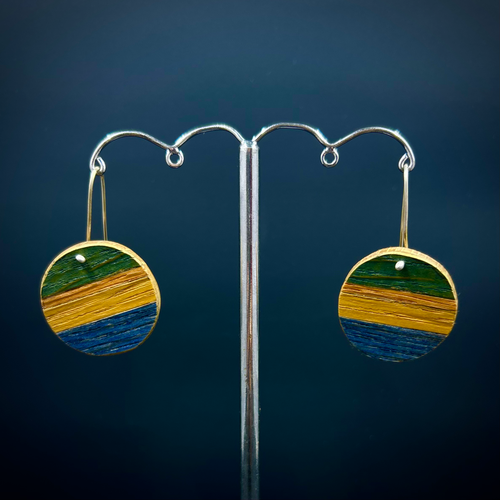 Inke Falkner i.f.made | Earrings | Striped - hanging circles