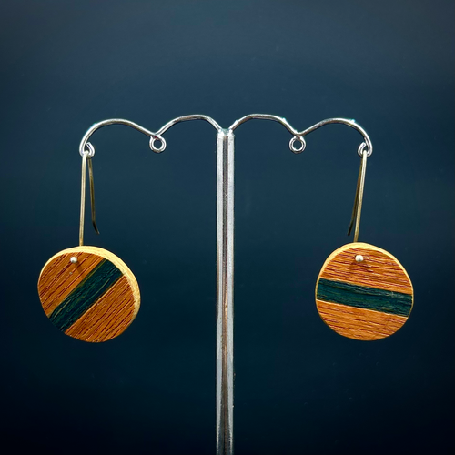 Inke Falkner i.f.made | Earrings | Striped - hanging circles
