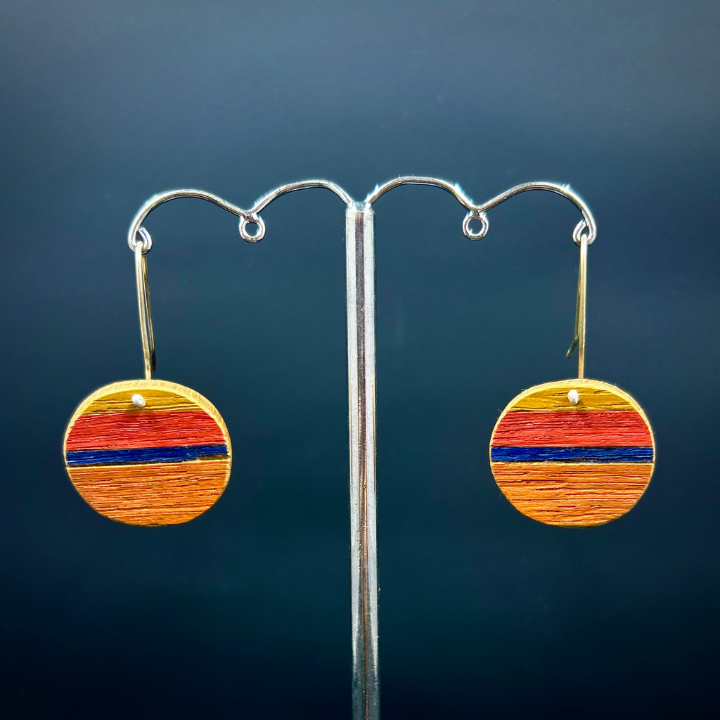 Inke Falkner i.f.made | Earrings | Striped - hanging circles