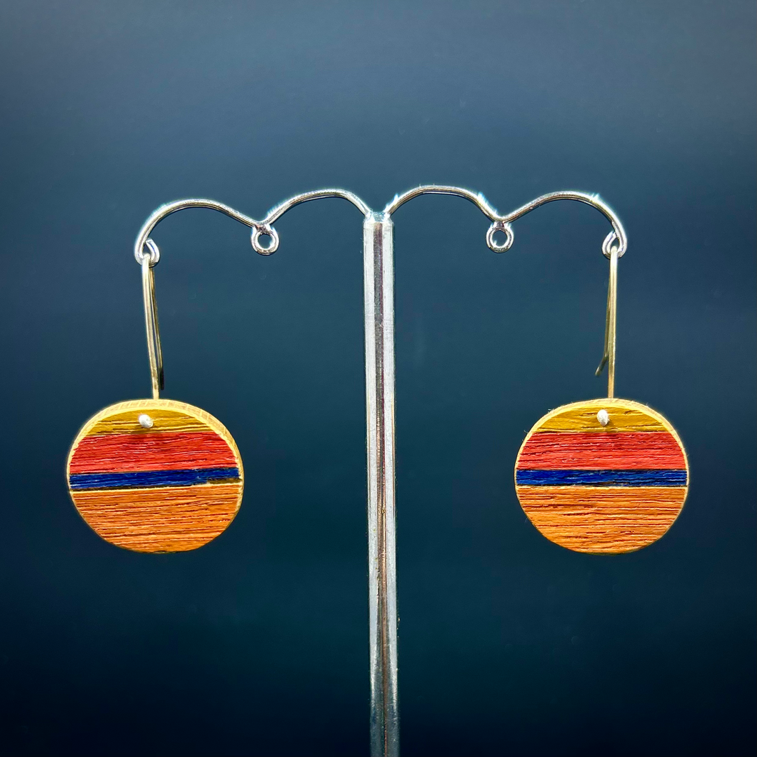 Inke Falkner i.f.made | Earrings | Striped - hanging circles