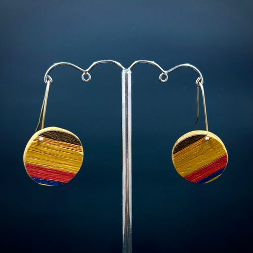 Inke Falkner i.f.made | Earrings | Striped - hanging circles