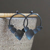 Sarah Bourke | Earrings | Eucalypt loop studs - oxidised