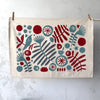 Abby Bursaria Workshop | Tea towel - Fronds & flowers |