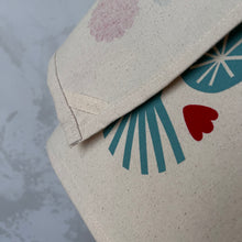 Load image into Gallery viewer, Abby Bursaria Workshop | Tea towel - Fronds &amp; flowers |
