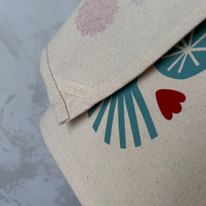 Abby Bursaria Workshop | Tea towel - Fronds & flowers |