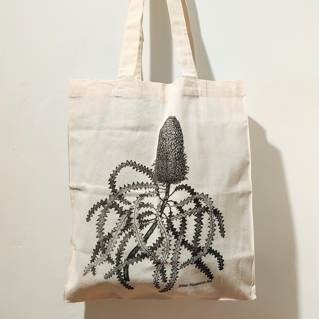 Irina Nazarova | calico bag | Banksia Ashbyi