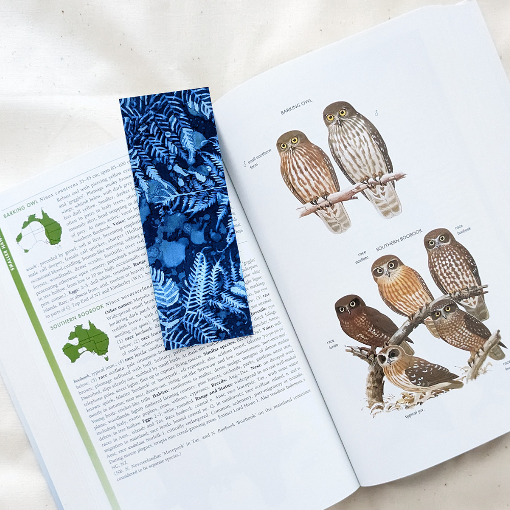Jessica Blue Bower Art | Bookmark – Prehistoric forest |