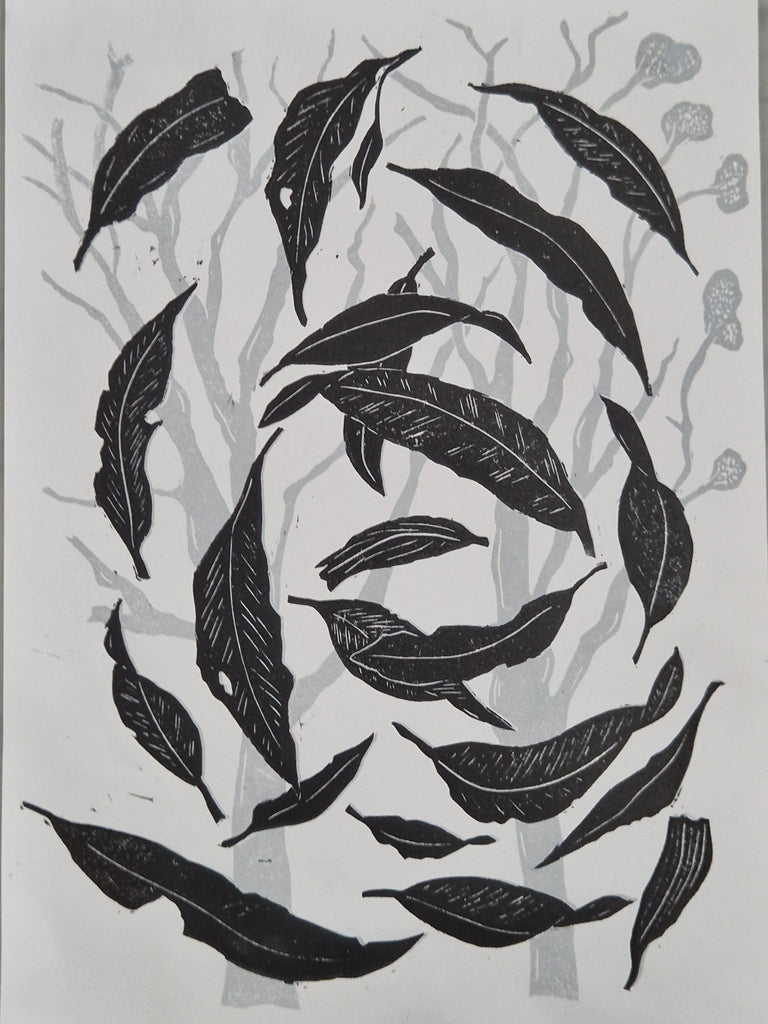 Jenelle Walsh | Printmaking | Burnt Leaves 2