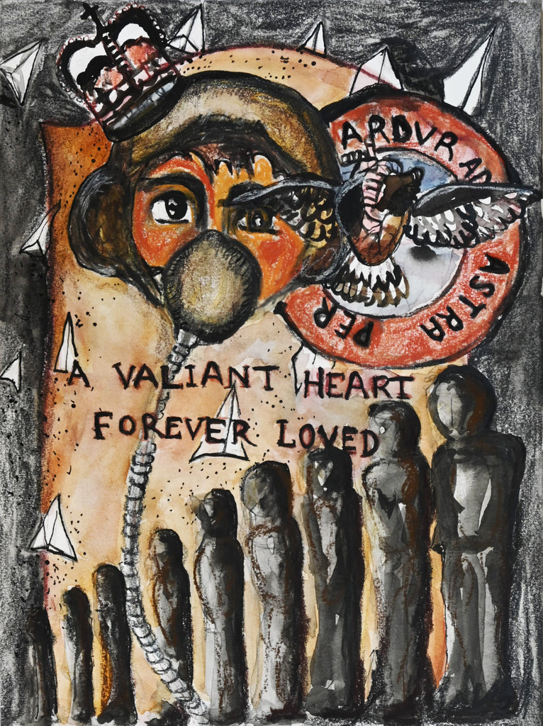 Adrian Caesar and Kat Rae  | Drawing | I only think of flight, a lonely impulse of delight