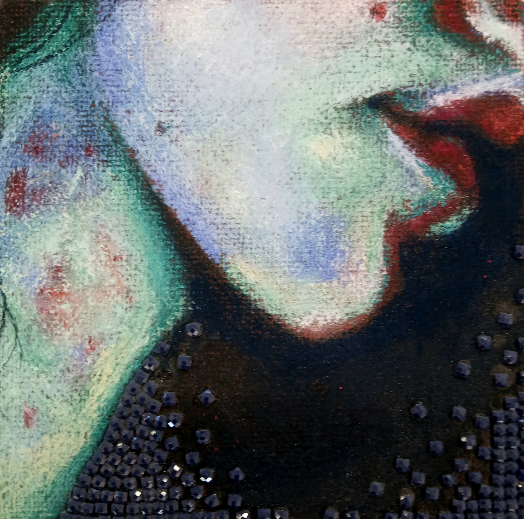 L Jenkins | Mixed Media | tonight the bathroom can be our host