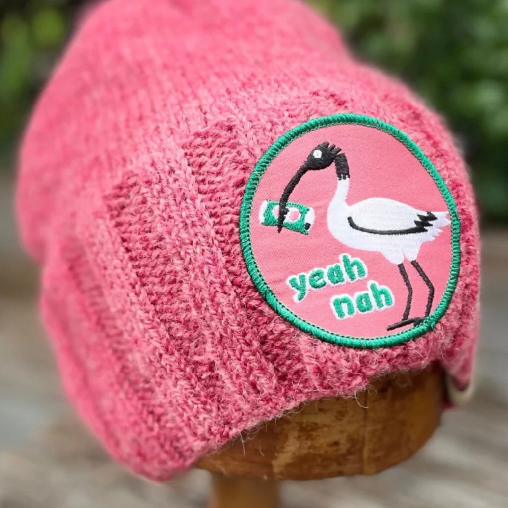 MicMac Design | "Yeah Nah" slouchy beanie