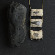 Load image into Gallery viewer, Vspora Art | Sacred Frankincense and Myrrh Resin, muslin, silver, beads, waxed cotton necklace |