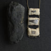 Vspora Art | Sacred Frankincense and Myrrh Resin, muslin, silver, beads, waxed cotton necklace |
