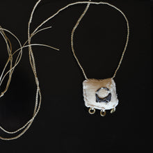 Load image into Gallery viewer, Vspora Art | Sacred Palo Santo Resin, fibre, silver, brass, waxed cotton necklace |