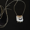 Vspora Art | Sacred Palo Santo Resin, fibre, silver, brass, waxed cotton necklace |
