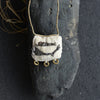 Vspora Art | Sacred Palo Santo Resin, fibre, silver, brass, waxed cotton necklace |