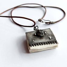 Load image into Gallery viewer, Vspora Art | Silver Paper Book Necklace |