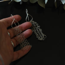 Load image into Gallery viewer, Vspora Art | Knitted Silver Earrings |