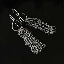 Load image into Gallery viewer, Vspora Art | Knitted Silver Earrings |