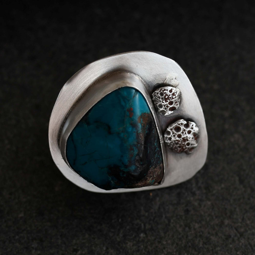 Vspora Art | Sea Urchin Chrysocolla Ring |