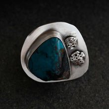 Load image into Gallery viewer, Vspora Art | Sea Urchin Chrysocolla Ring |