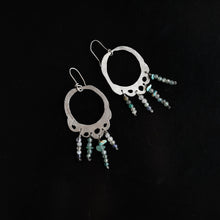 Load image into Gallery viewer, Vspora Art | Silver Earrings with Gemstone Beads |