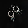Vspora Art | Silver Earrings with Gemstone Beads |