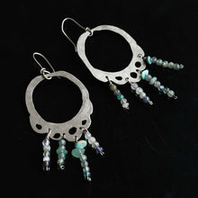 Load image into Gallery viewer, Vspora Art | Silver Earrings with Gemstone Beads |