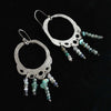 Vspora Art | Silver Earrings with Gemstone Beads |
