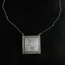 Load image into Gallery viewer, Vspora Art | Dreaming in the Woods Silver Etched Necklace |