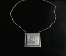 Load image into Gallery viewer, Vspora Art | Dreaming in the Woods Silver Etched Necklace |