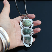 Load image into Gallery viewer, Vspora Art | Green Gemstone Necklace |